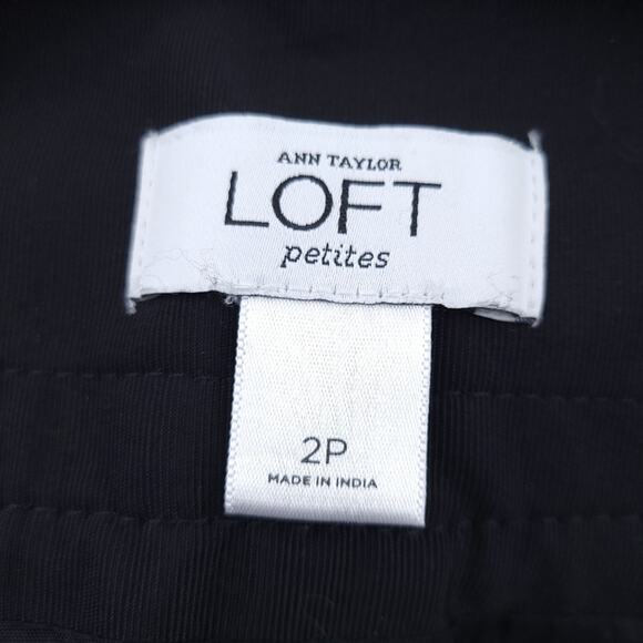 Ann Taylor Loft Pencil Skirt 2P Tweed Wool Blend Black, White Career Excellent - Picture 3 of 4